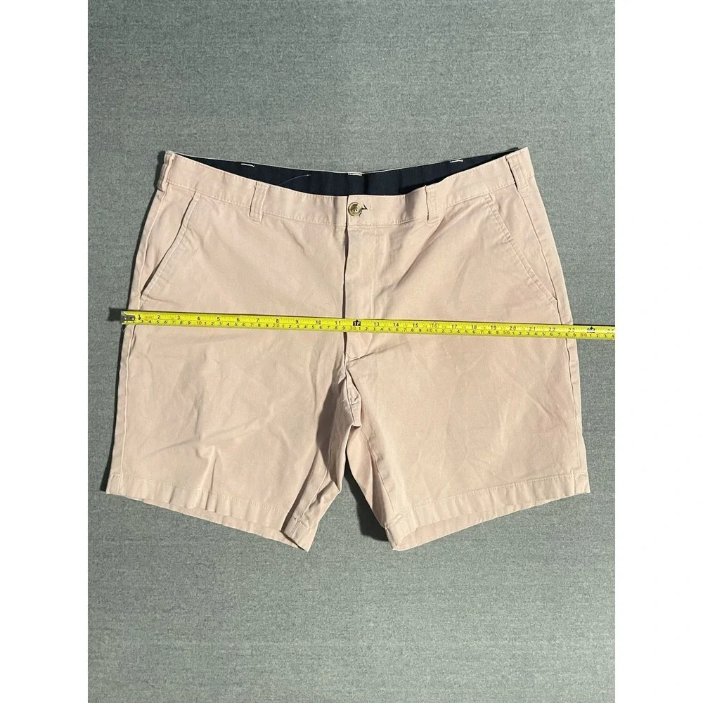 Club‎ Room Men's Chino Shorts Size 38W Pink Flat Front Casual Summer Golf